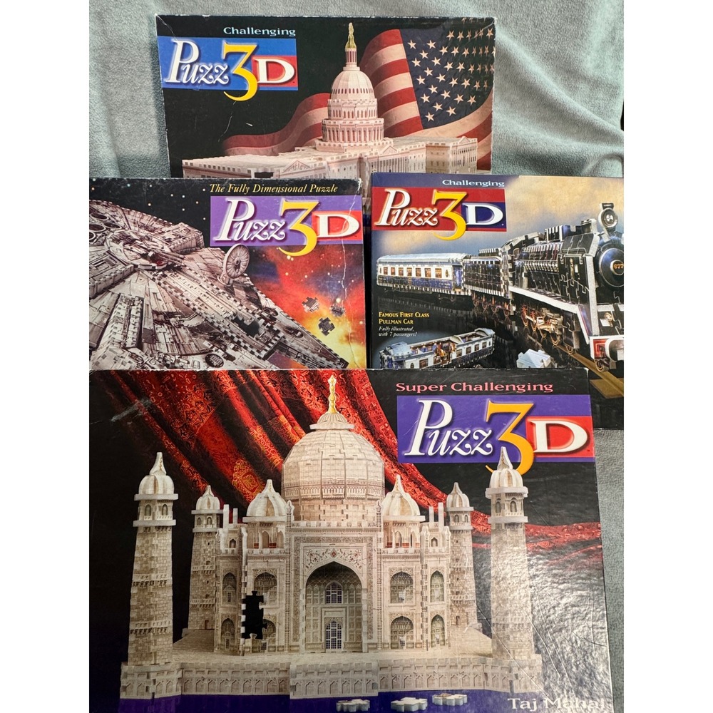 Puzz 3D 4 Bundle US Capitol Millennium‎ Falcon Taj Mahal Orient Express
